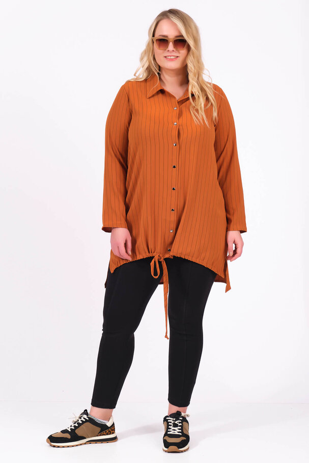 STRIPED SNAP BUTTON SHIRT