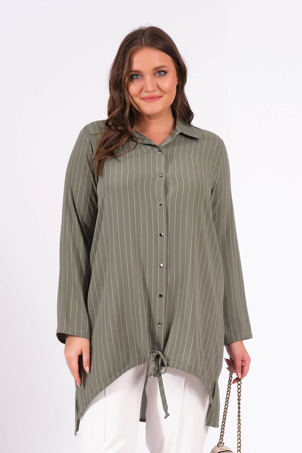 STRIPED SNAP BUTTON SHIRT