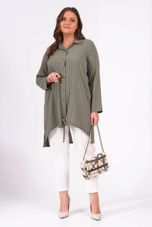 STRIPED SNAP BUTTON SHIRT