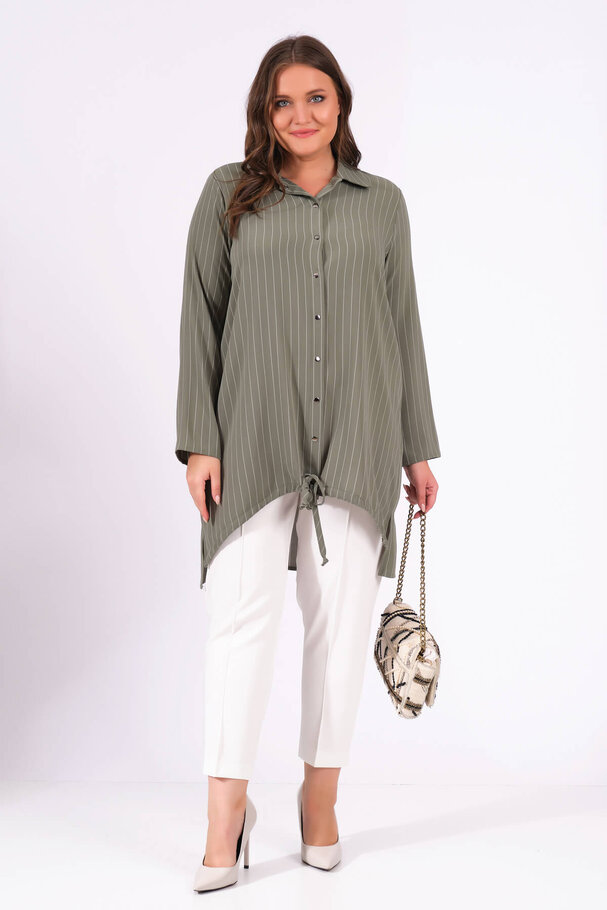 STRIPED SNAP BUTTON SHIRT