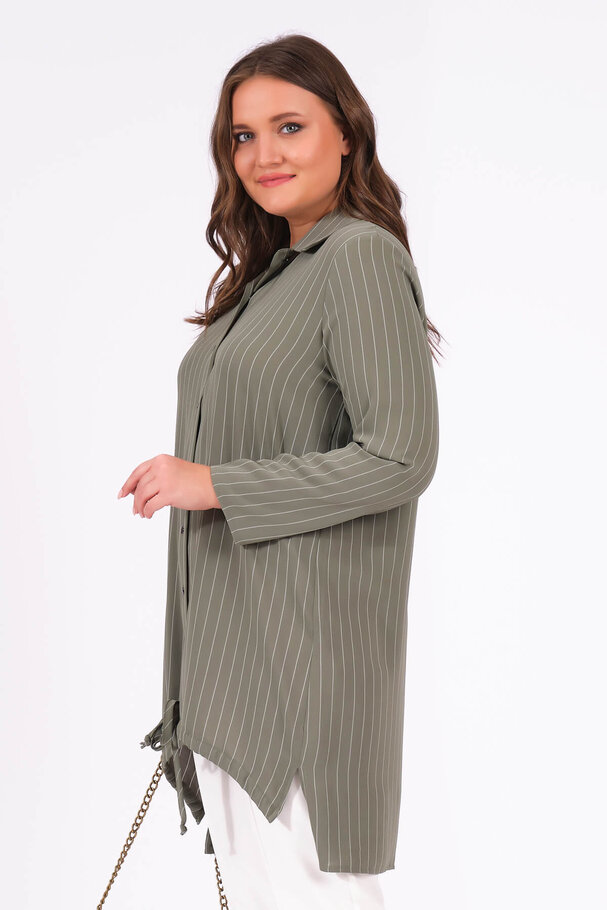 STRIPED SNAP BUTTON SHIRT