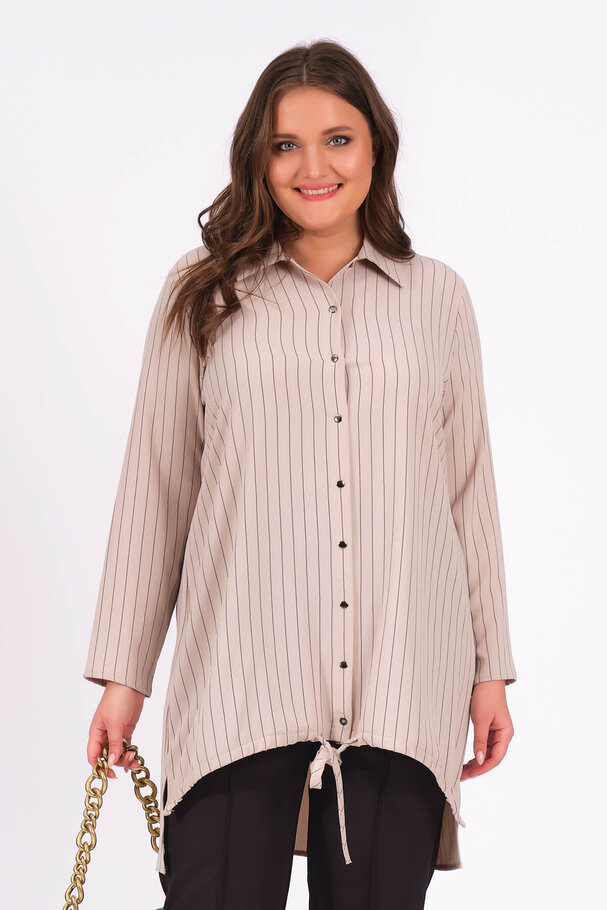 STRIPED SNAP BUTTON SHIRT