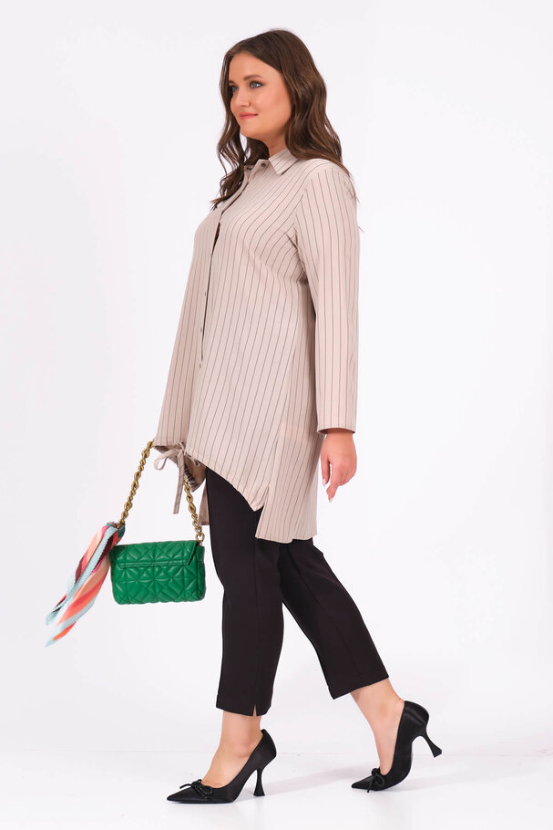 STRIPED SNAP BUTTON SHIRT