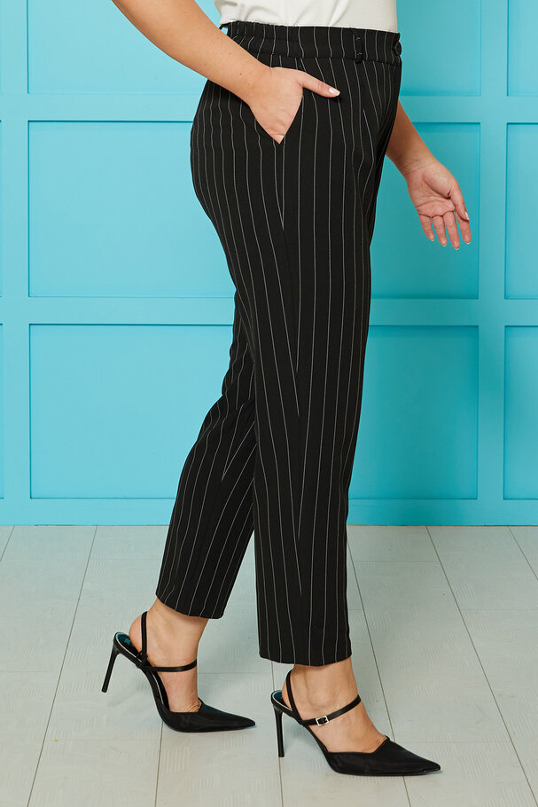 STRIPED STRAIGHT-LEG TROUSERS