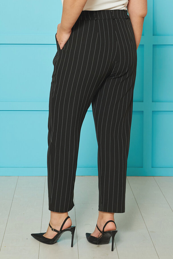 STRIPED STRAIGHT-LEG TROUSERS