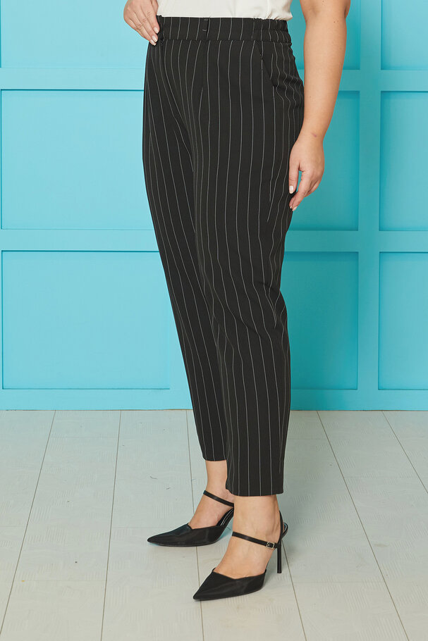 STRIPED STRAIGHT-LEG TROUSERS