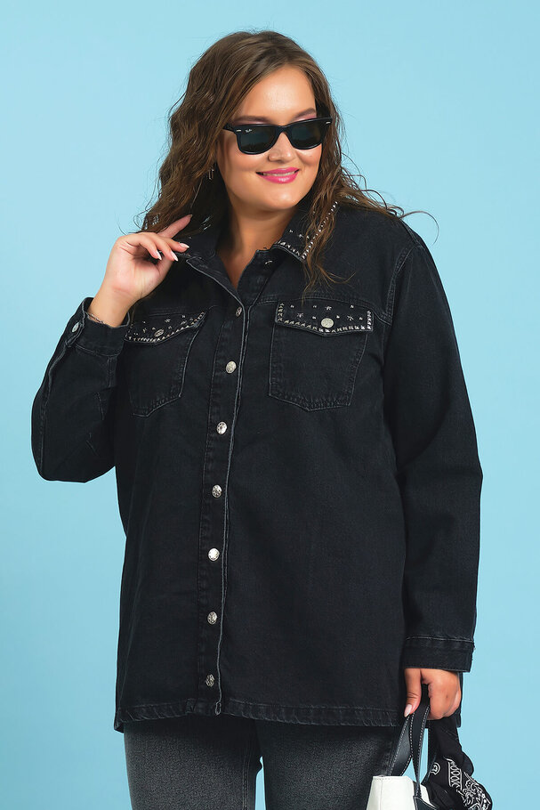 STUDDED DENIM JACKET