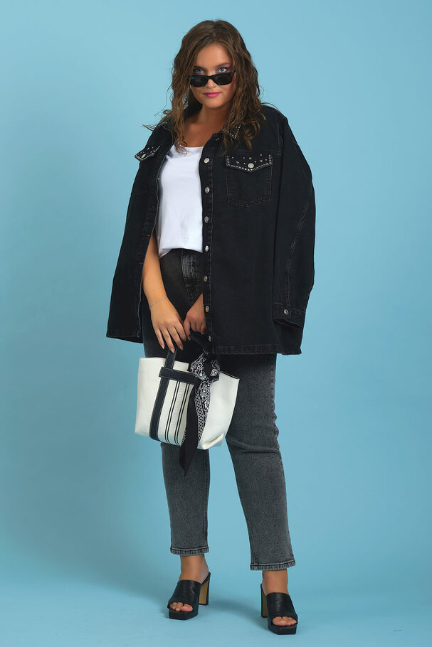 STUDDED DENIM JACKET