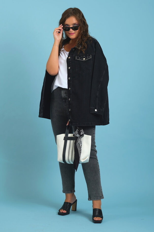 STUDDED DENIM JACKET