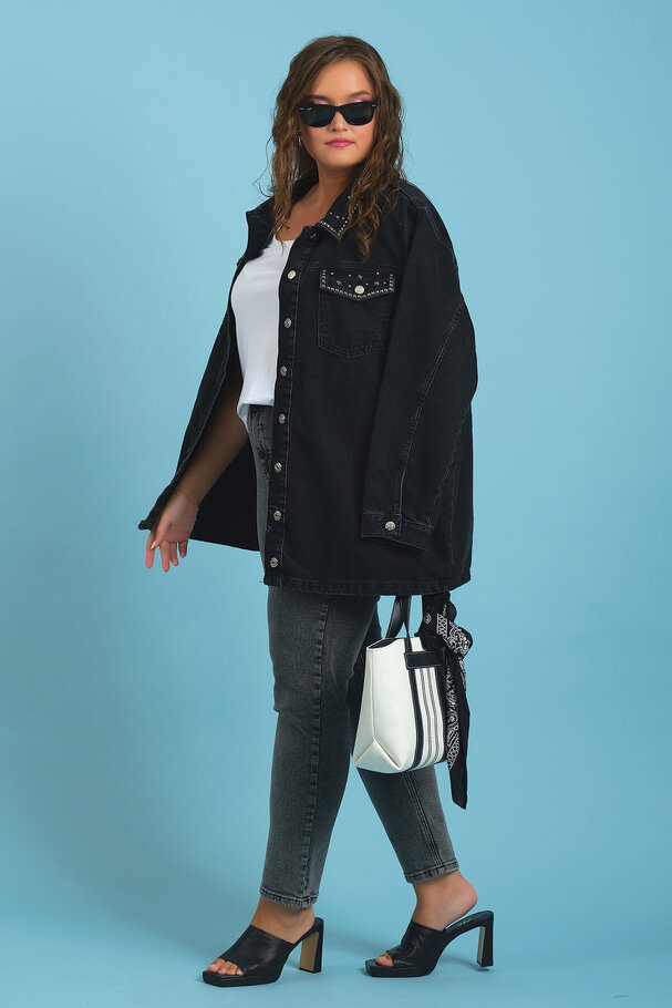 STUDDED DENIM JACKET