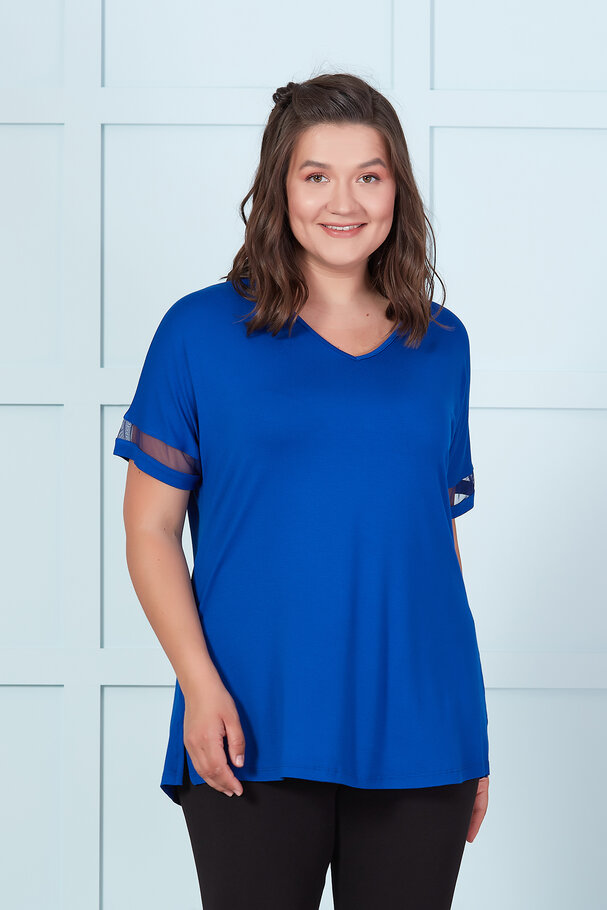 T-shirt with tulle detail