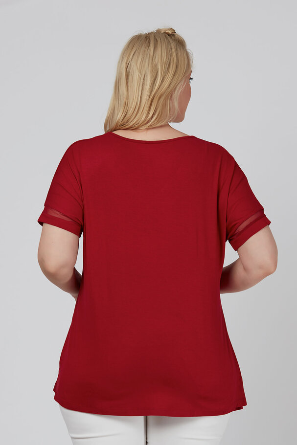 T-shirt with tulle detail