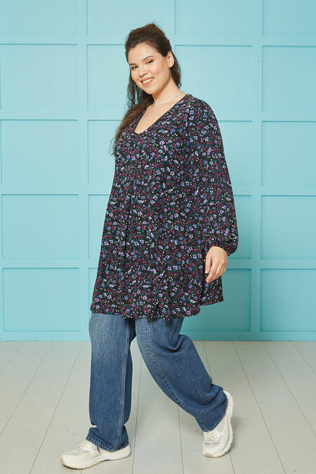 Büyük Moda - T-SHIRT WTH FRONT PLEAT (1) Büyük Moda - T-SHIRT WTH FRONT PLEAT (1)