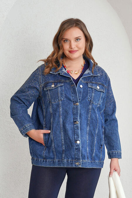 Büyük Moda - TAŞ DETAYLI KOT CEKET Büyük Moda - TAŞ DETAYLI KOT CEKET