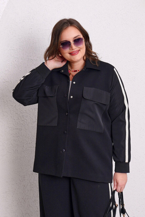 TECHNICAL JACKET WITH STRIPE DETAIL