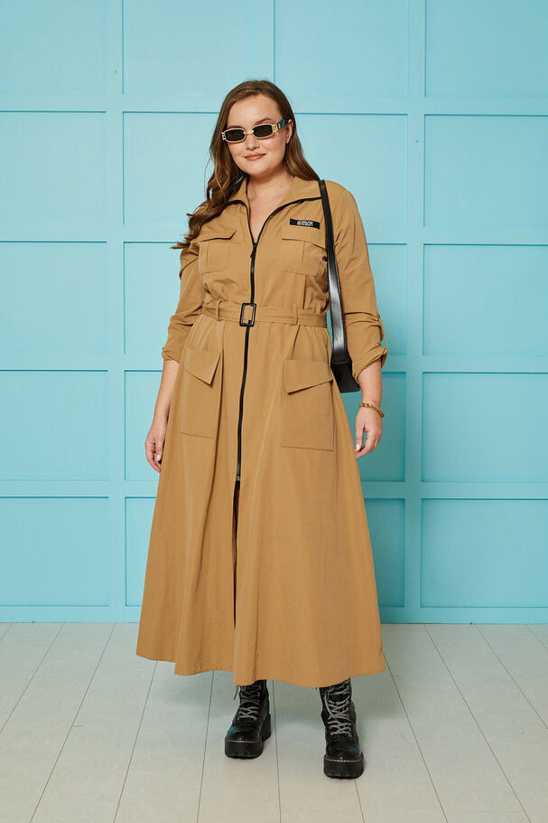TRENCH DRESS WITH BELT