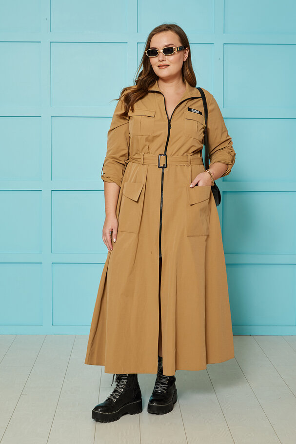 TRENCH DRESS WITH BELT