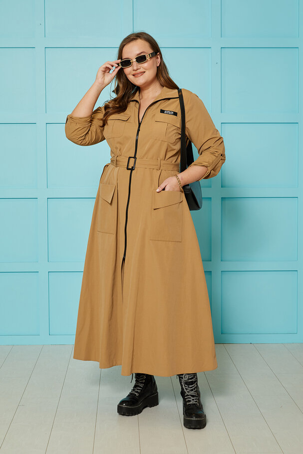 TRENCH DRESS WITH BELT