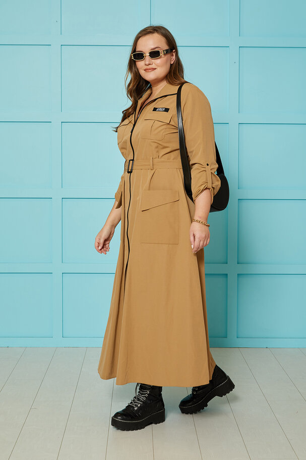 TRENCH DRESS WITH BELT