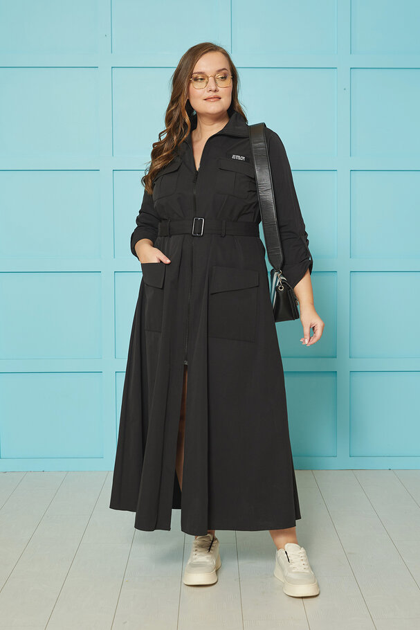 TRENCH DRESS WITH BELT