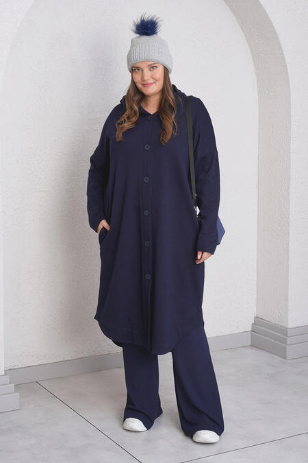 Büyük Moda - UZUN KAPÜŞONLU TRİKO HIRKA Büyük Moda - UZUN KAPÜŞONLU TRİKO HIRKA