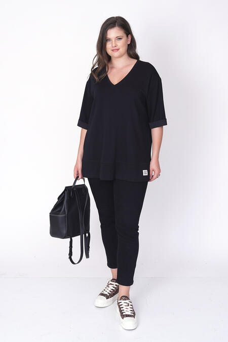 54083 - V-NECK BASIC MODAL T-SHIRT (1)  - V-NECK BASIC MODAL T-SHIRT (1)
