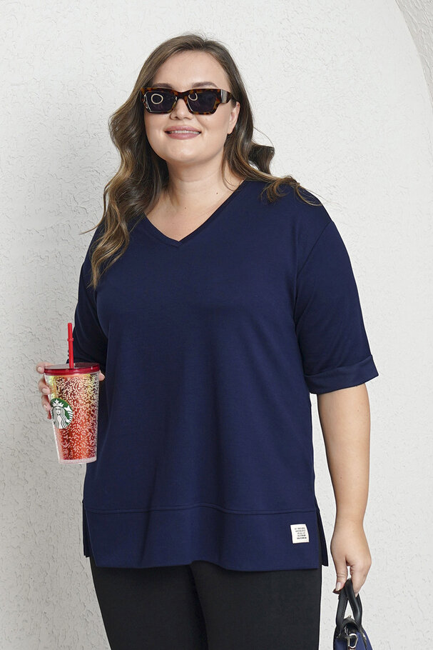 V-NECK BASIC MODAL T-SHIRT