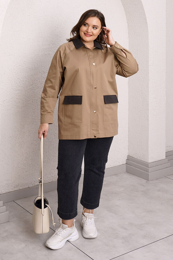 VELVET DETAILED TRENCH COAT