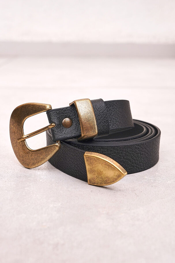 VINTAGE METAL TOKALI SUNİ DERİ KEMER