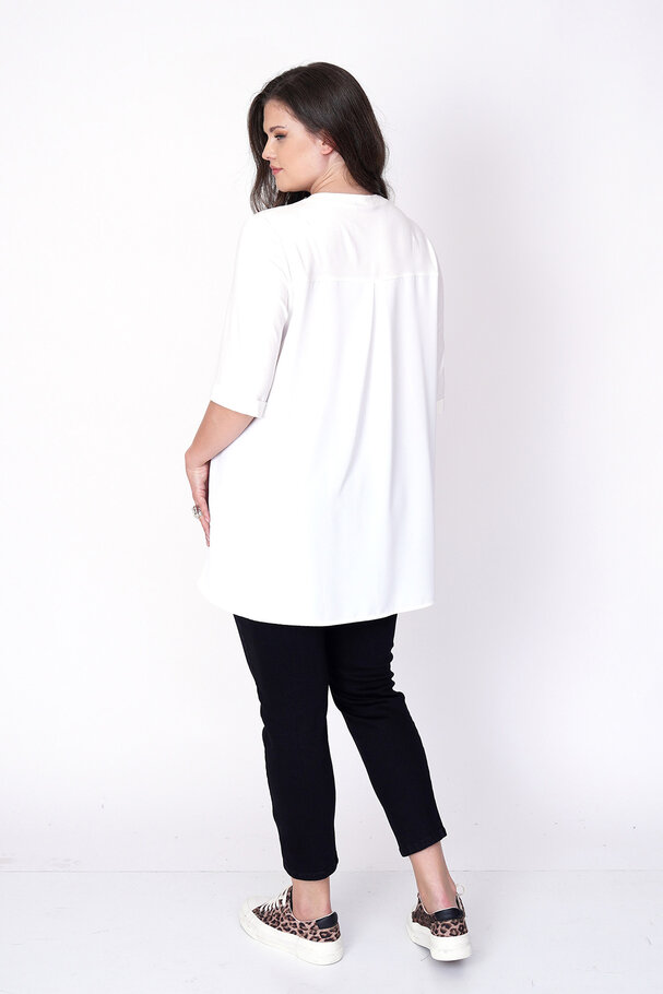 VISCOSE T-SHIRT WITH SATIN BACK DETAIL