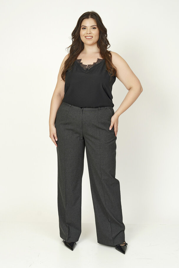 WIDE-LEG HEAVY FABRIC TROUSERS