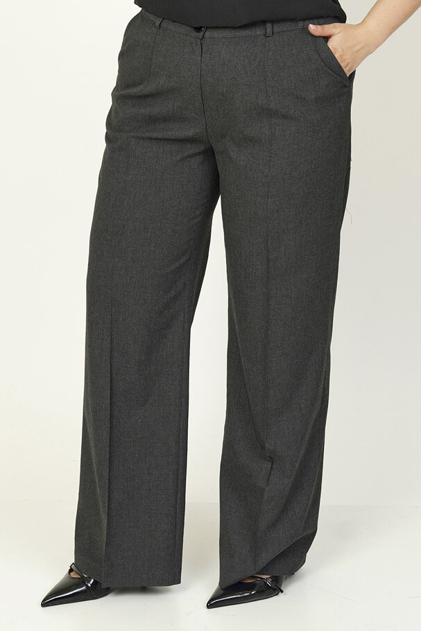 WIDE-LEG HEAVY FABRIC TROUSERS