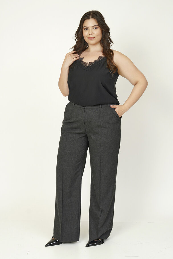 WIDE-LEG HEAVY FABRIC TROUSERS