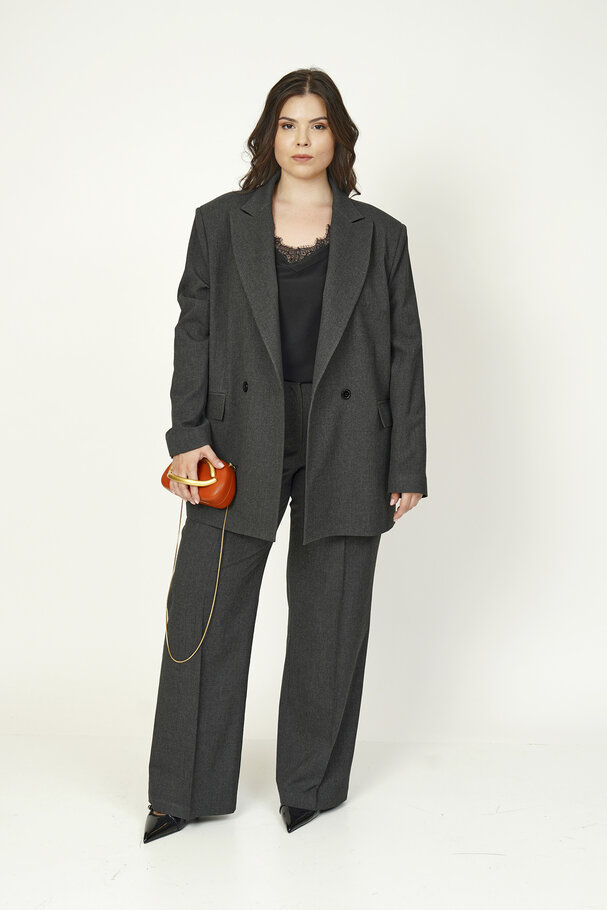 WIDE-LEG HEAVY FABRIC TROUSERS