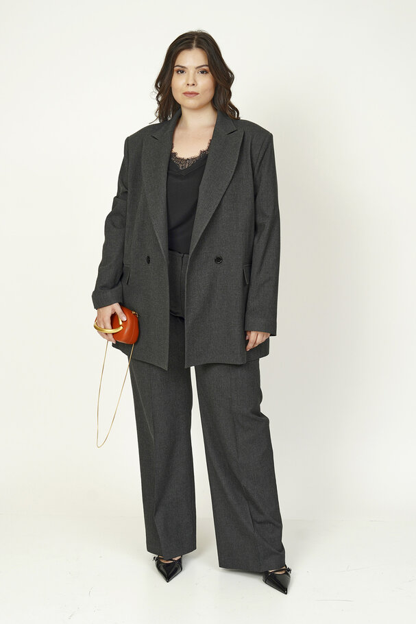 WIDE-LEG HEAVY FABRIC TROUSERS