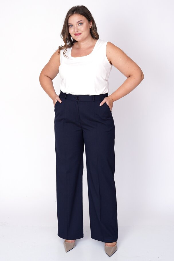 WIDE-LEG HEAVY FABRIC TROUSERS