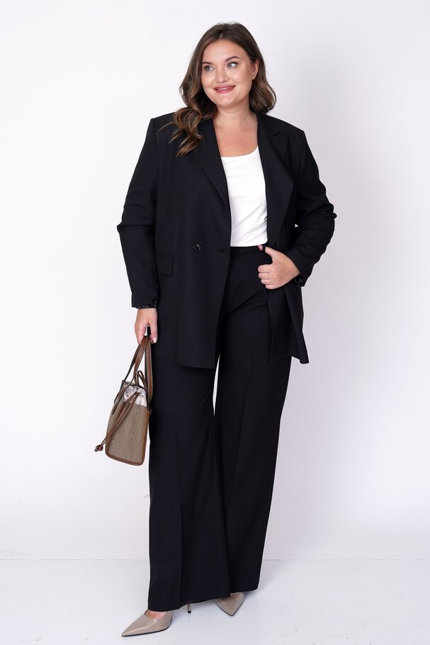 WIDE-LEG HEAVY FABRIC TROUSERS