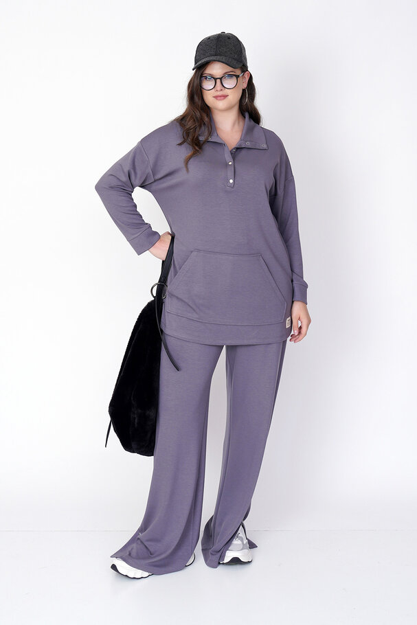 YAKASI ÇITÇIT DETAYLI MODAL SWEATSHIRT
