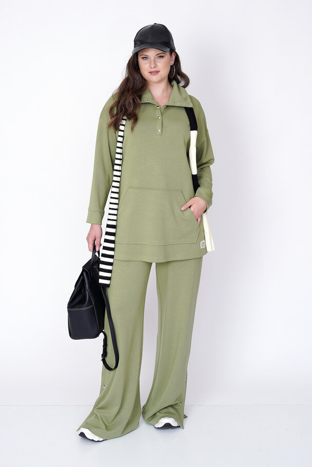 YAKASI ÇITÇIT DETAYLI MODAL SWEATSHIRT