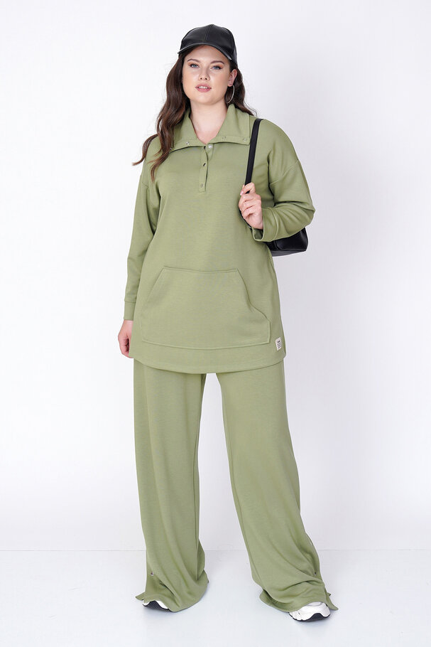 YAKASI ÇITÇIT DETAYLI MODAL SWEATSHIRT