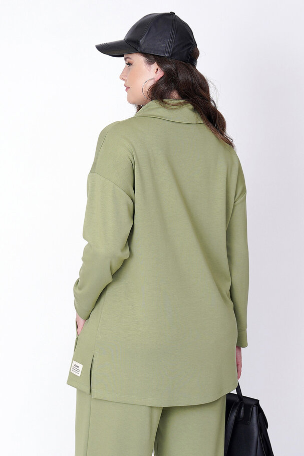 YAKASI ÇITÇIT DETAYLI MODAL SWEATSHIRT