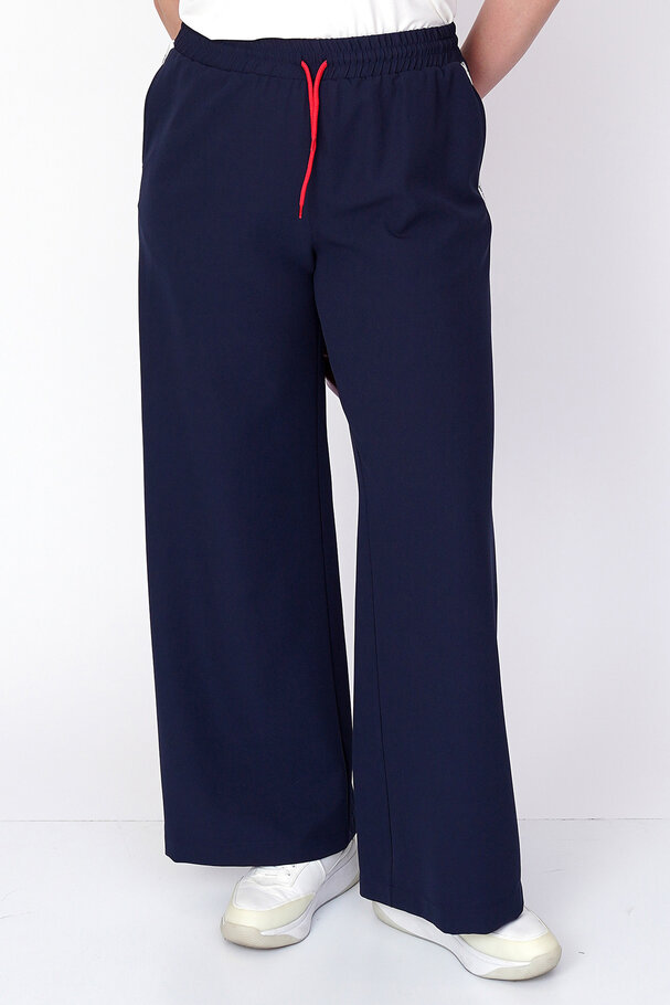 YANI ŞERİTLİ GENİŞ PAÇA PANTOLON