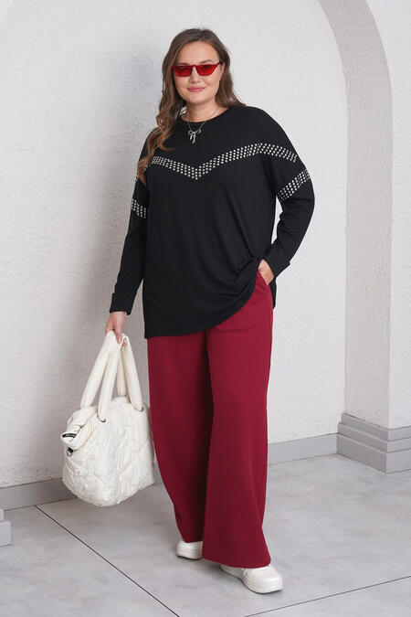 Büyük Moda - YUMUŞAK TRİKO METAL SÜSLEMELİ KAZAK (1) Büyük Moda - YUMUŞAK TRİKO METAL SÜSLEMELİ KAZAK (1)